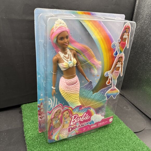 Barbie Dreamtopia Rainbow Magic Mermaid Doll NIB Rare Color Changing GTF90 - Picture 1 of 7